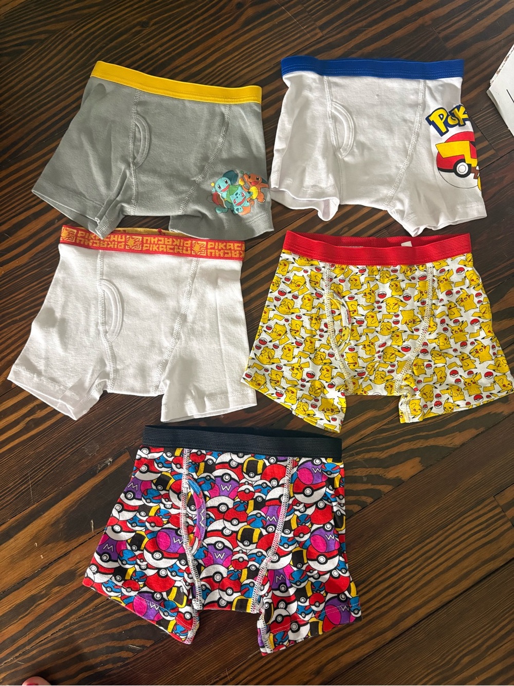 Pokemon Boxer Shorts Lot 5 pairs size 4 NWOT